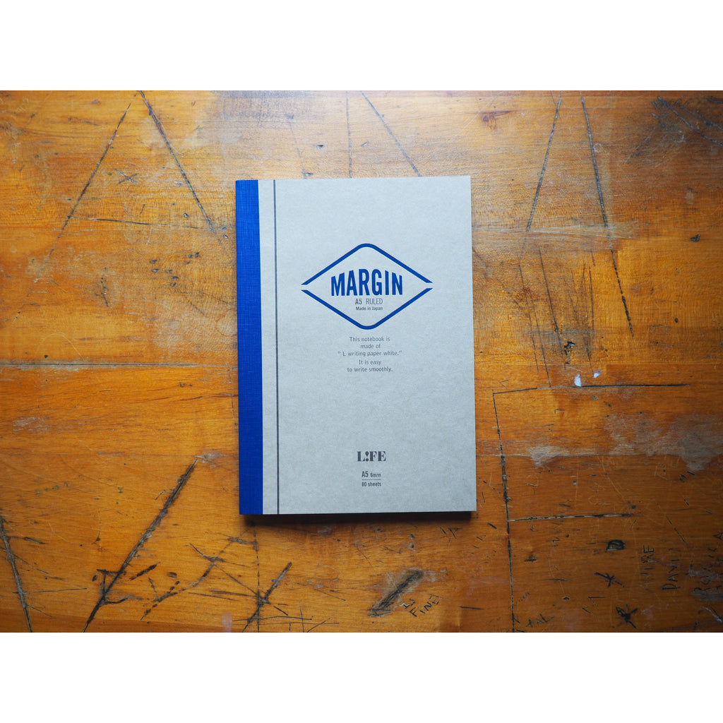 Life Japanese Stationery Margin Notebook - A5 - Ruled