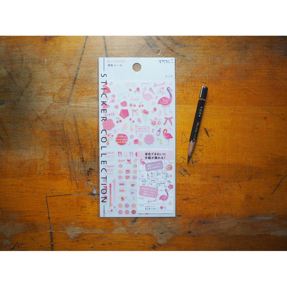 Midori Stickers -  Color Pink (2558)