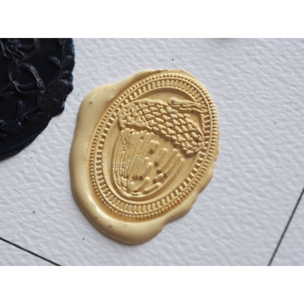 Backtozero Brass Seal with Handle - Acorn Portrait
