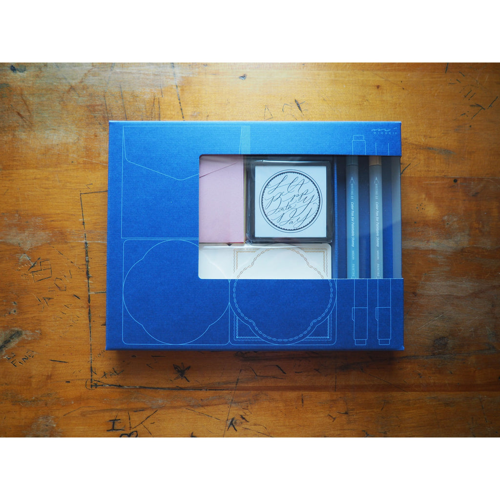 Midori 70th Anniversary - Limited Edition - Paintable Stamp Kit - Birthday Circle