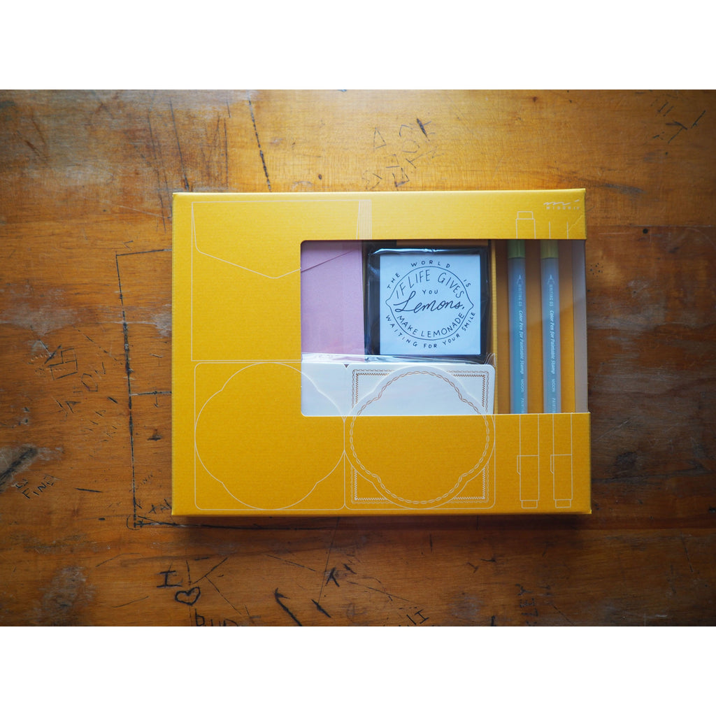 Midori 70th Anniversary - Limited Edition - Paintable Stamp Kit - Lemon