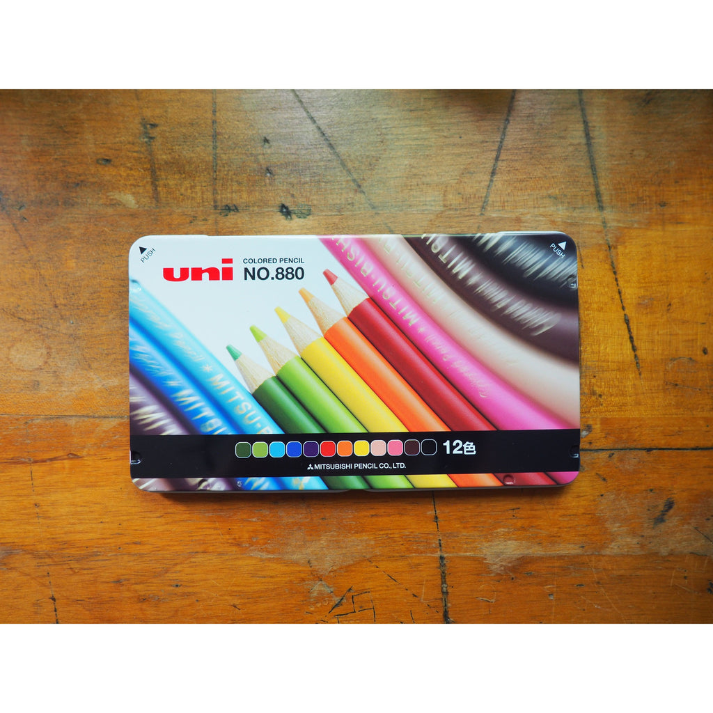 Mitsubishi Uni Palette Coloured Pencils - K88012CPN 12 Pencils