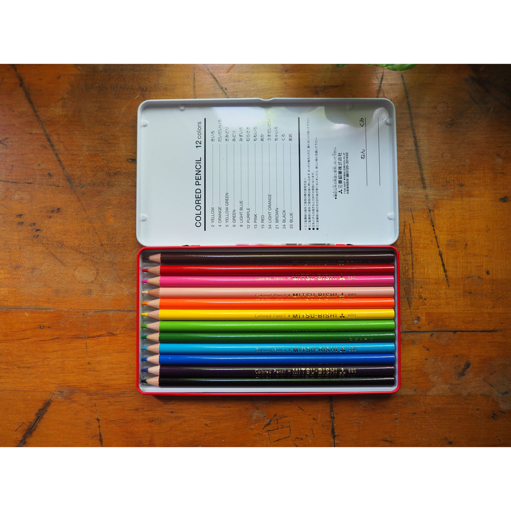 Mitsubishi Uni Palette Coloured Pencils - K88012CPN 12 Pencils