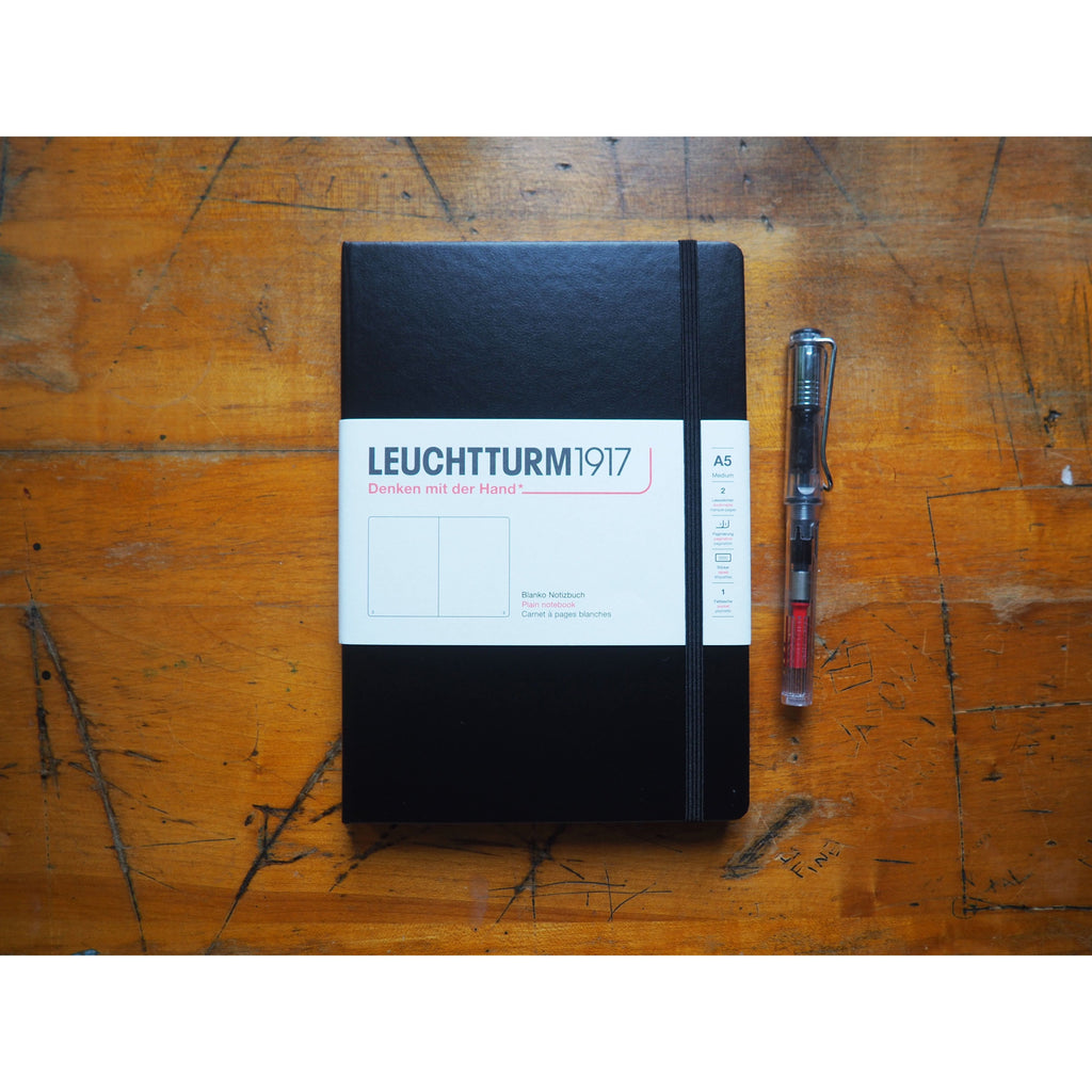 Leuchtturm Hardcover A5 Notebook - Black (Plain)