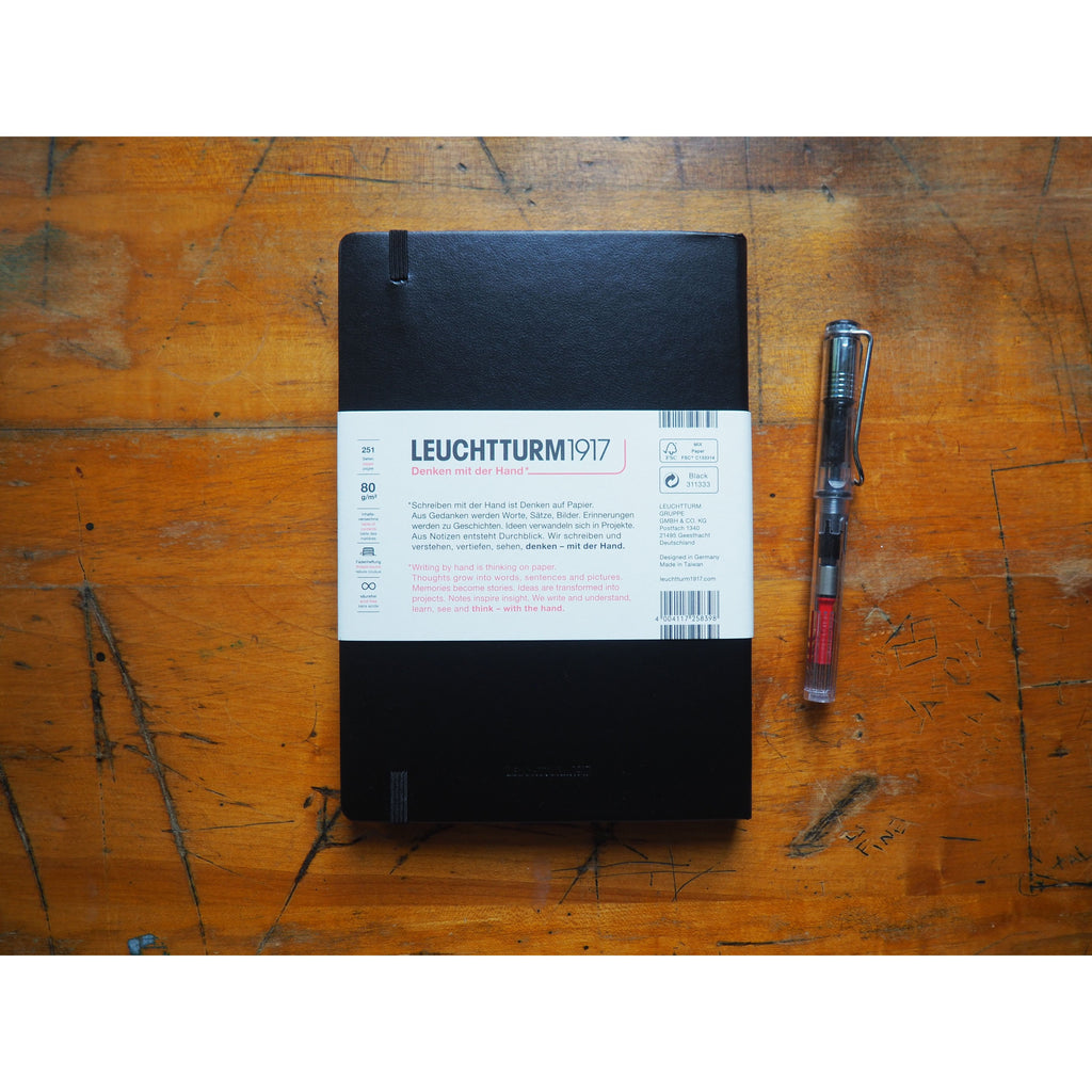 Leuchtturm Hardcover A5 Notebook - Black (Plain)