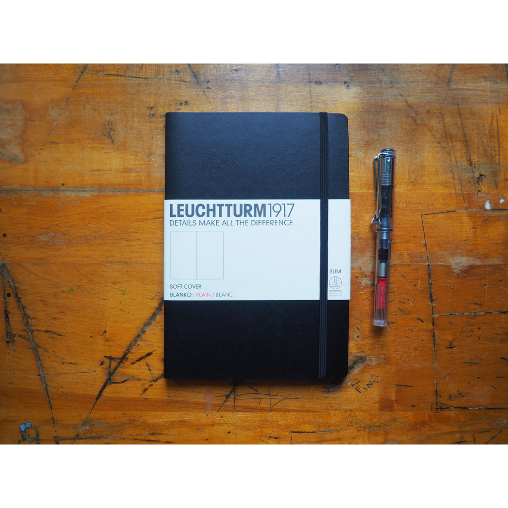 Leuchtturm Softcover A5 Notebook - Black (Plain)