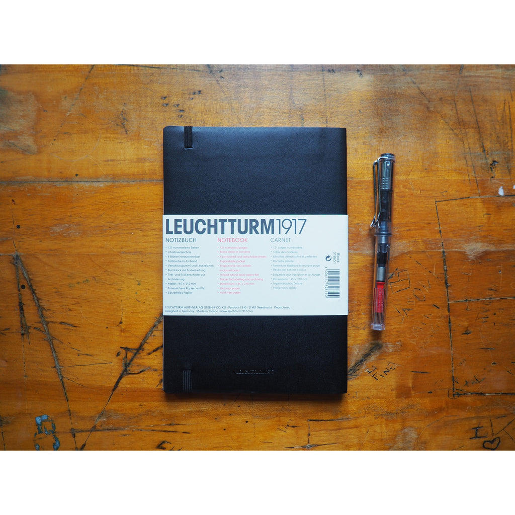 Leuchtturm Softcover A5 Notebook - Black (Plain)