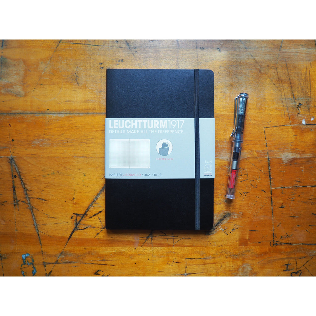 Leuchtturm Softcover A5 Notebook - Black (Grid)