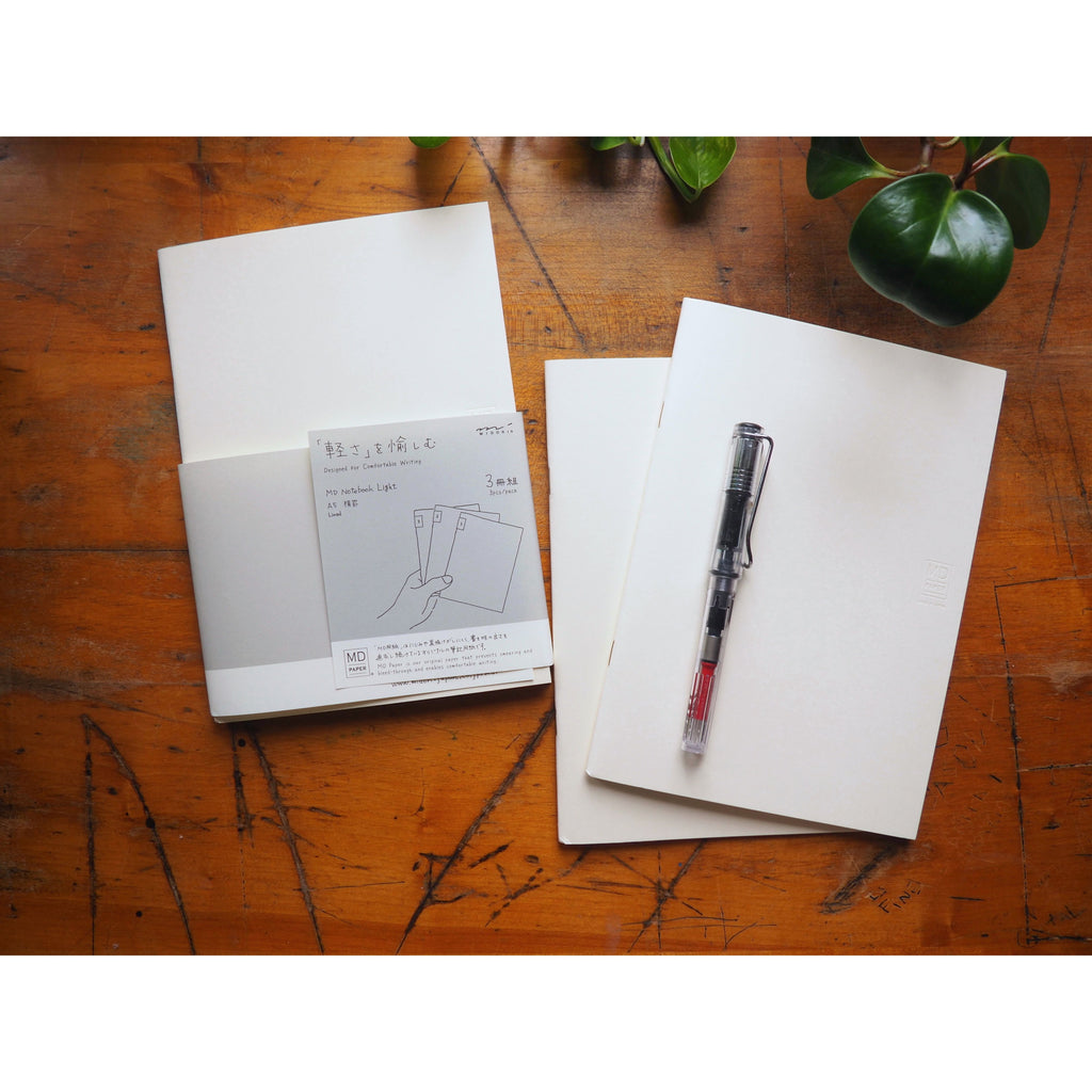 Midori MD Notebook Light A5 - Lined (3pcs pack)