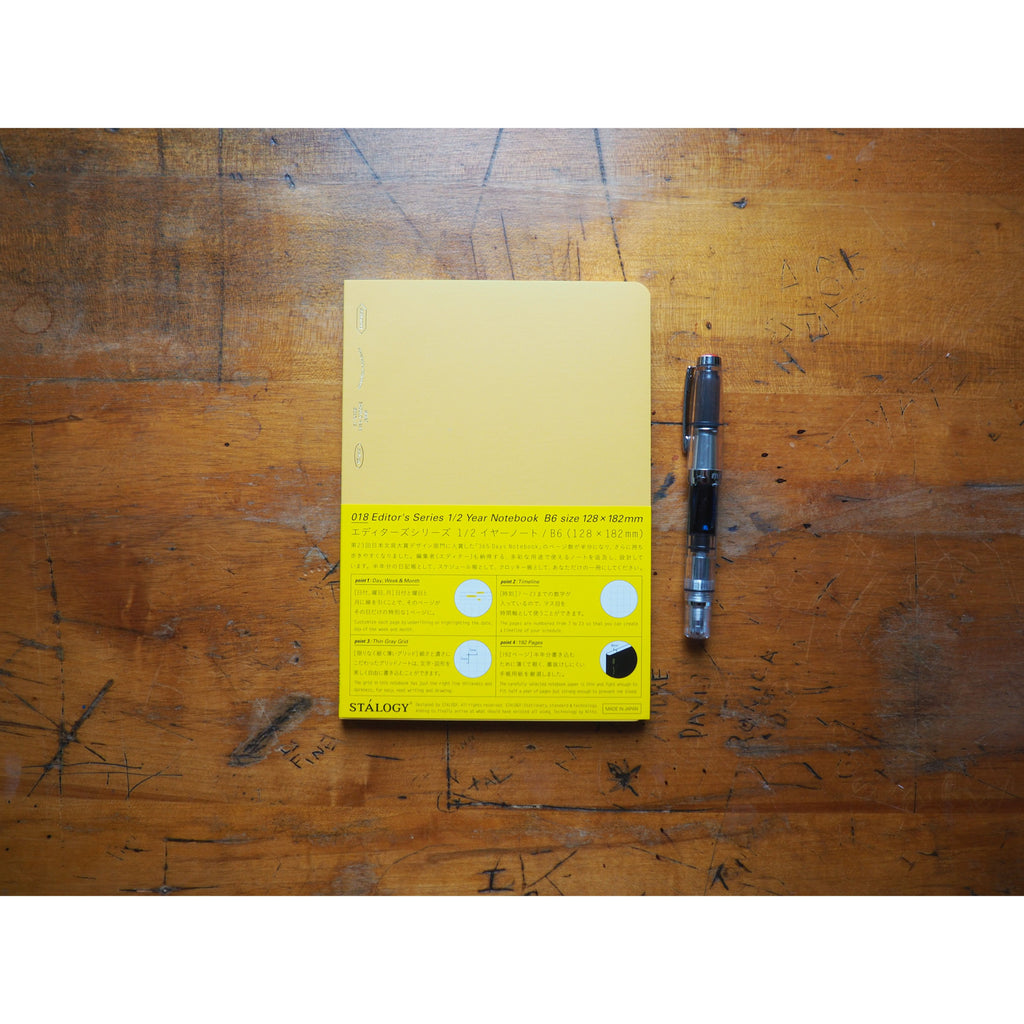 Stalogy 1/2 Year Notebook - B6 - Yellow - Graph