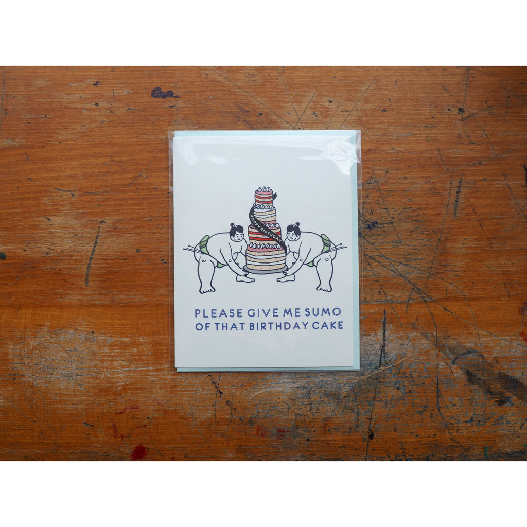 ILOOTPAPERIE - Gimmie Sumo of that Birthday Cake Celebratory Greeting Card