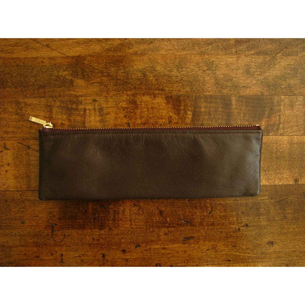 Life Japanese Stationery Leather Pen Case - Brown