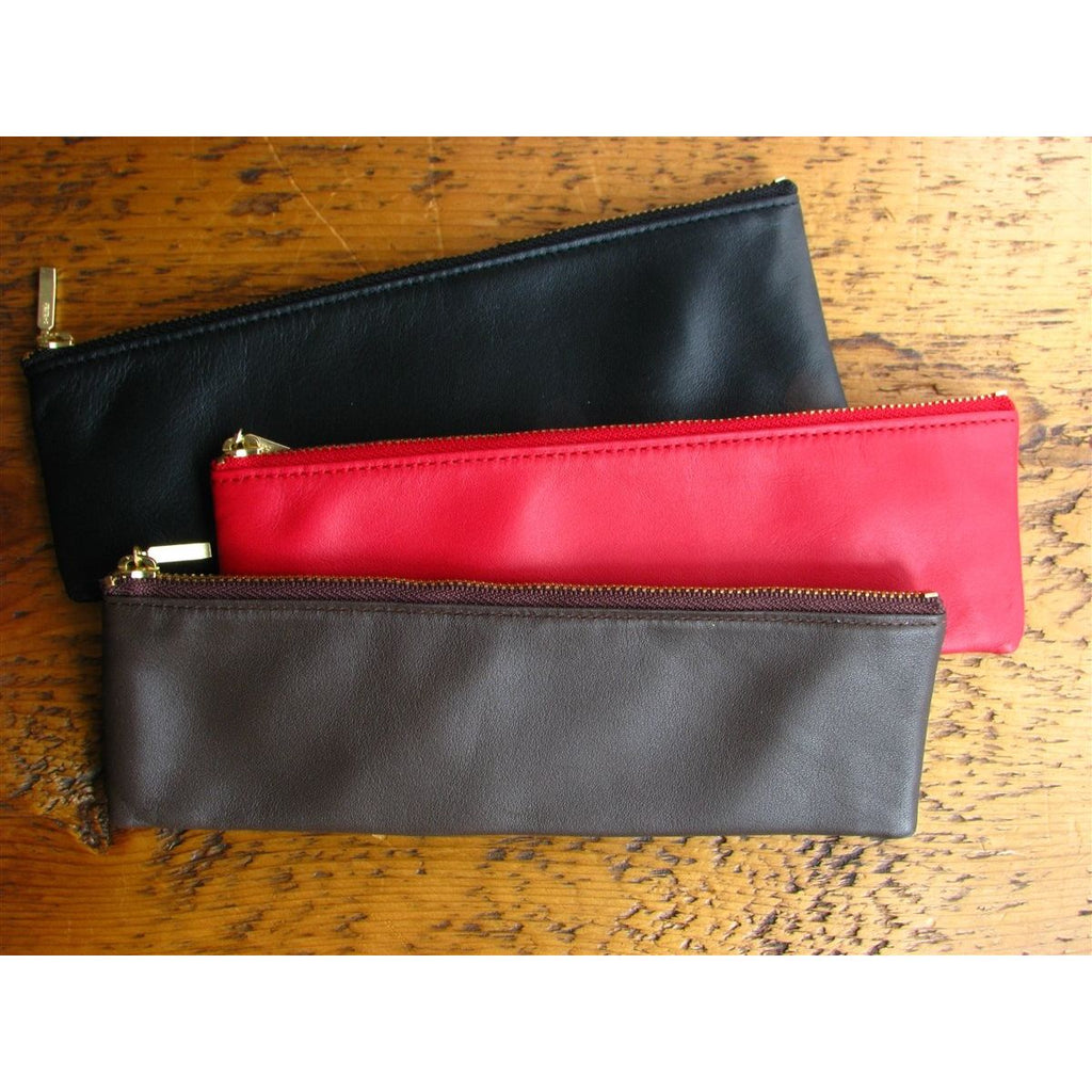 Life Japanese Stationery Leather Pen Case - Red