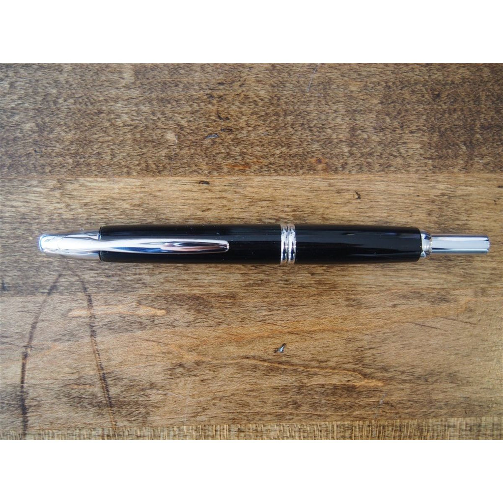 Pilot Vanishing Point Fountain Pen - Black with Rhodium Trim