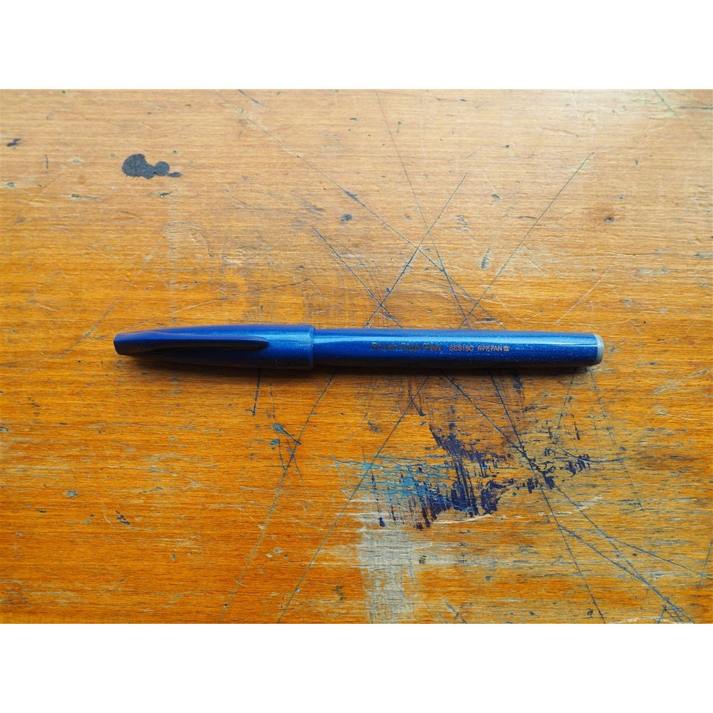 Pentel Brush Sign Pen - Blue-Black