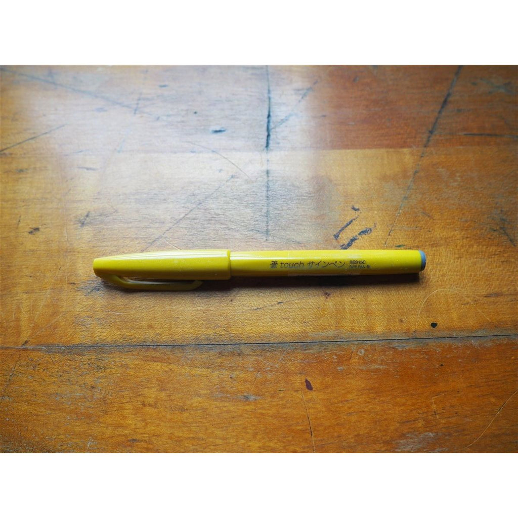 Pentel Brush Sign Pen - Yellow