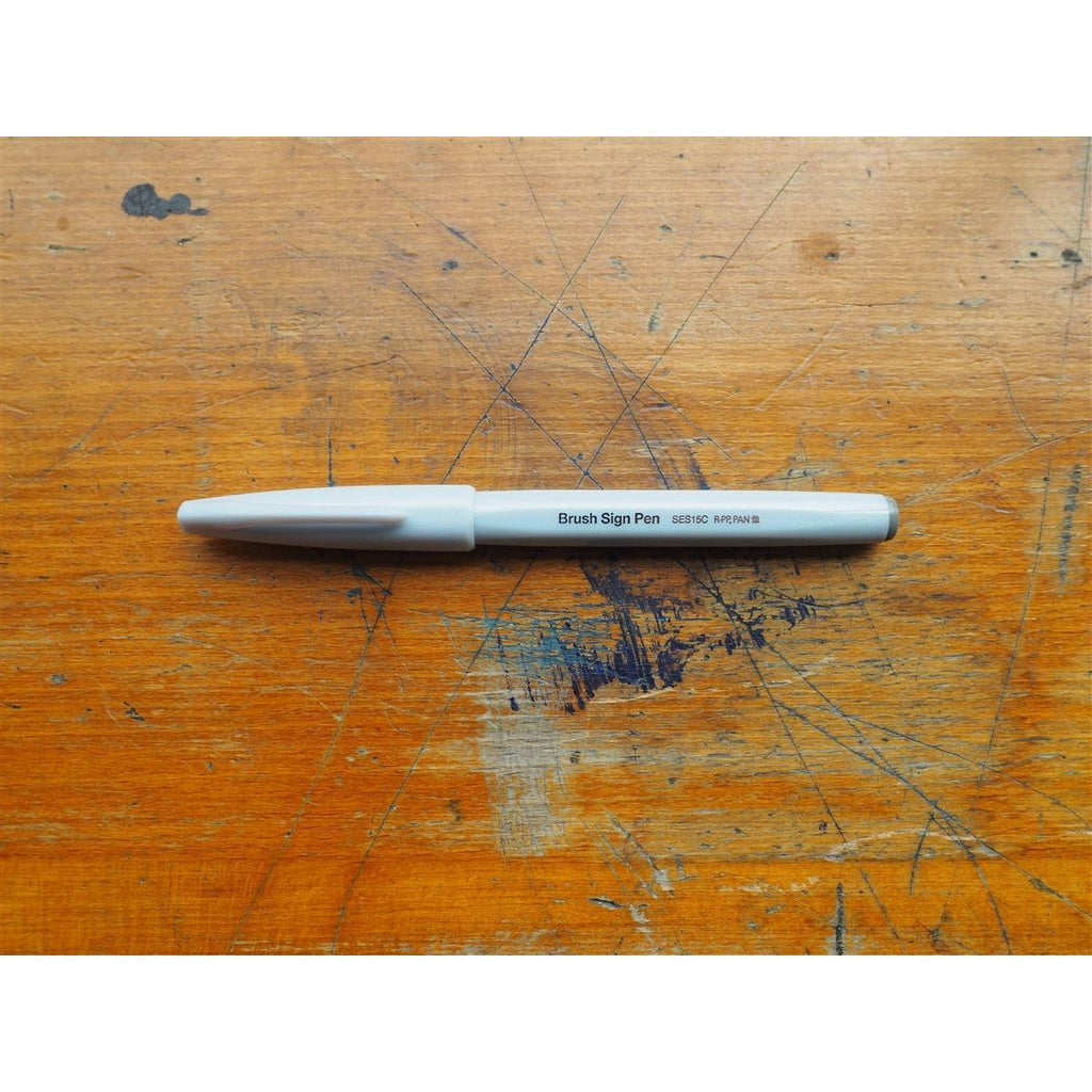 Pentel Brush Sign Pen - Light Grey