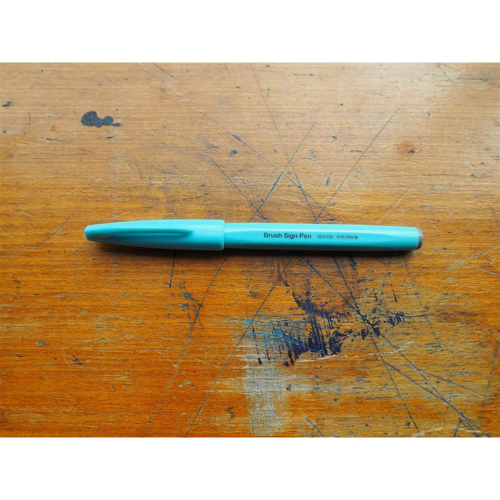 Pentel Brush Sign Pen - Grey Blue