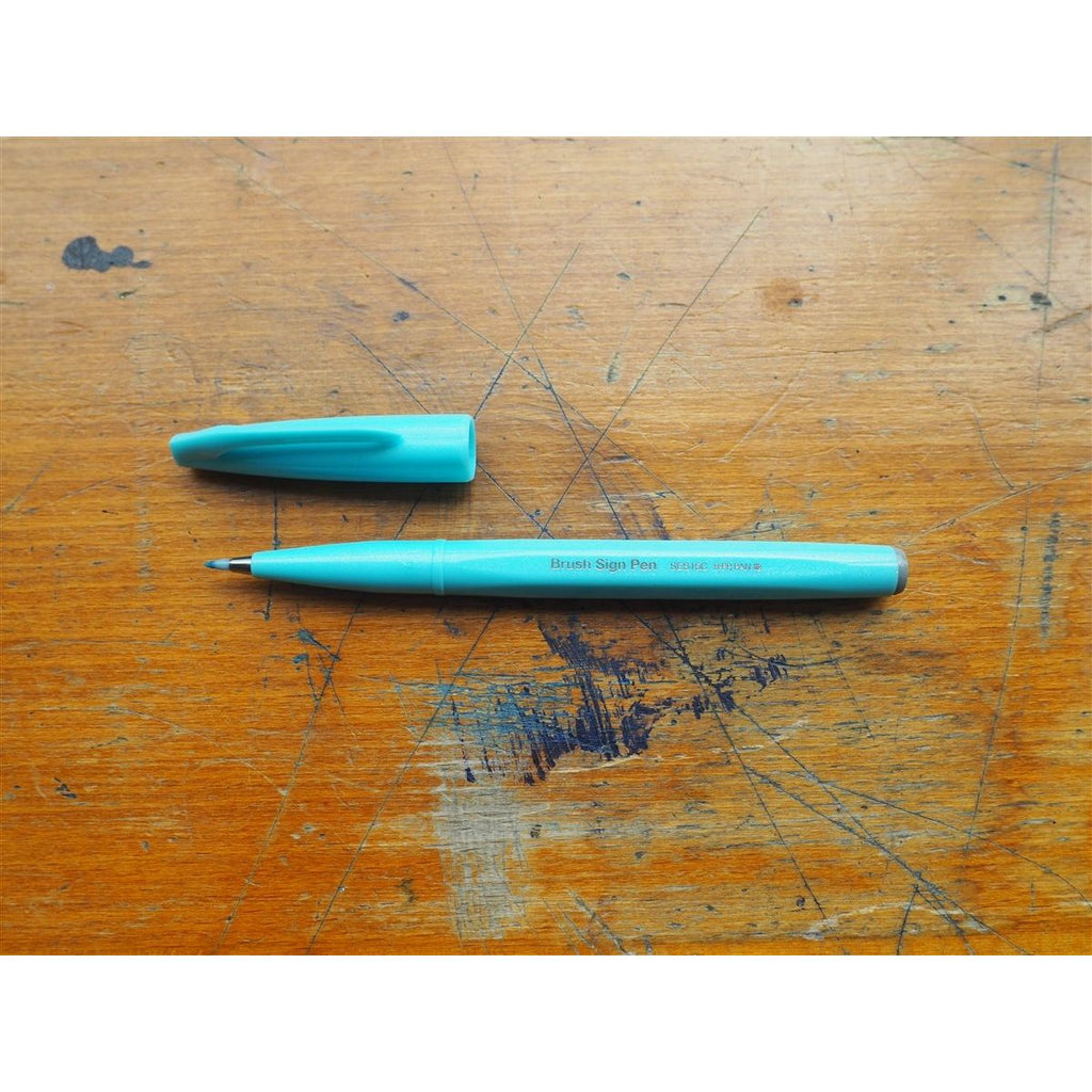 Pentel Brush Sign Pen - Grey Blue