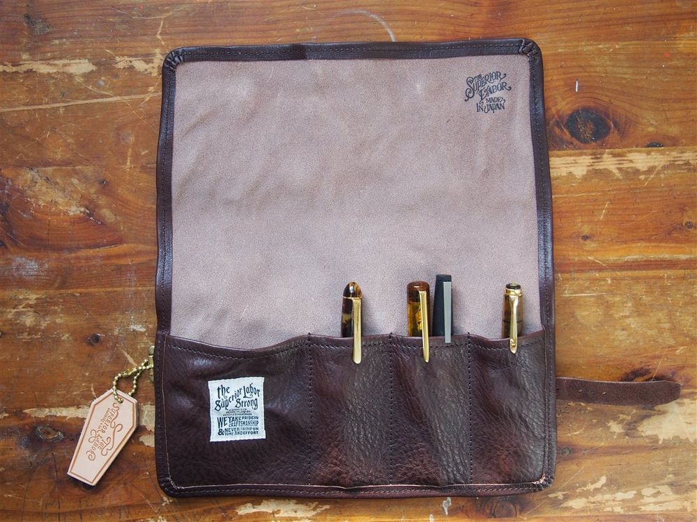Superior Labor Pen Roll The Superior Labor Leather Roll Pen Case