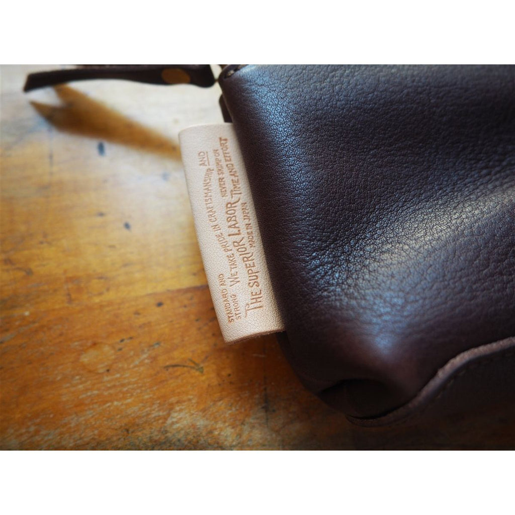 The Superior Labor Small Leather Pouch - Dark Brown