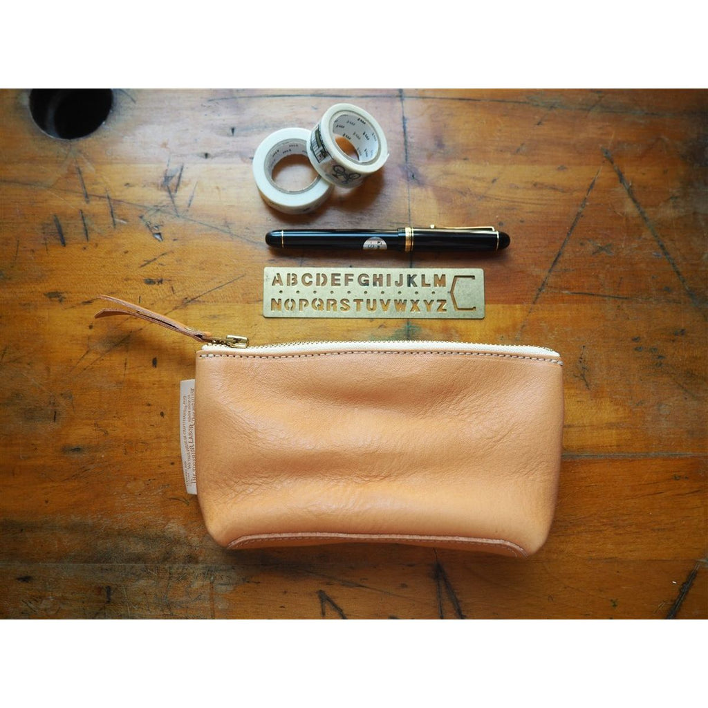 The Superior Labor Small Leather Pouch - Natural