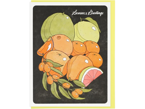 Lucky Horse Press - Card - Season's Greetings Citrus Fruit