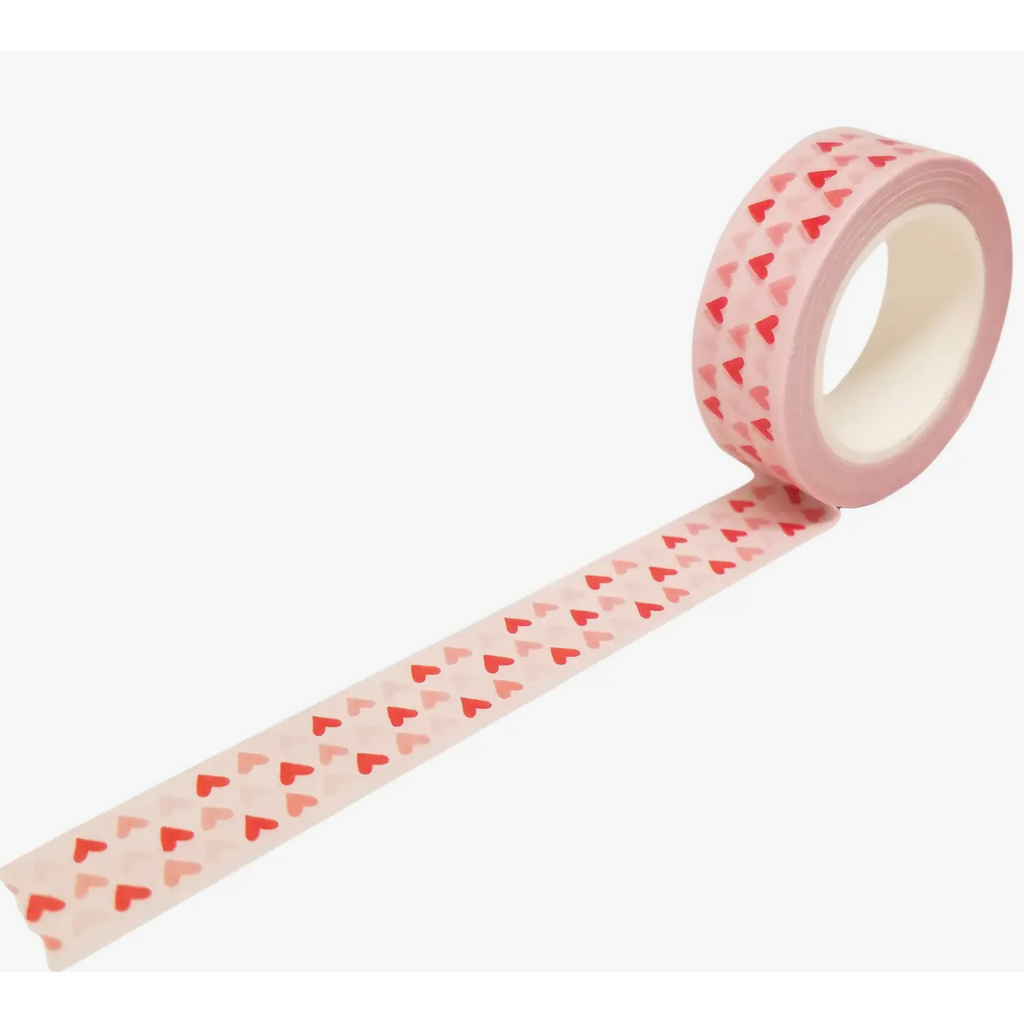 beve! - Pink Watercolor Heart Washi Tape