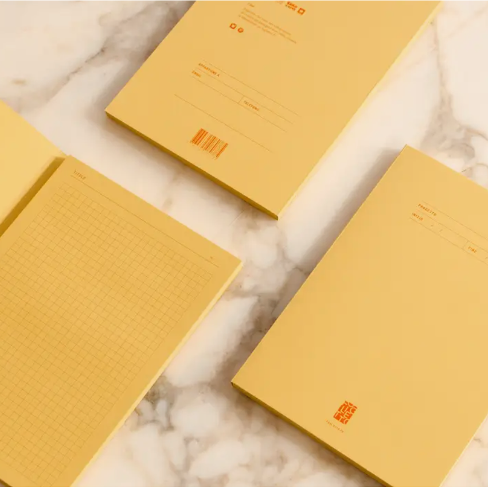 Foglietto - Notepad - 70 Sheets - Nota Bene Quadrato - A5 (Yellow)
