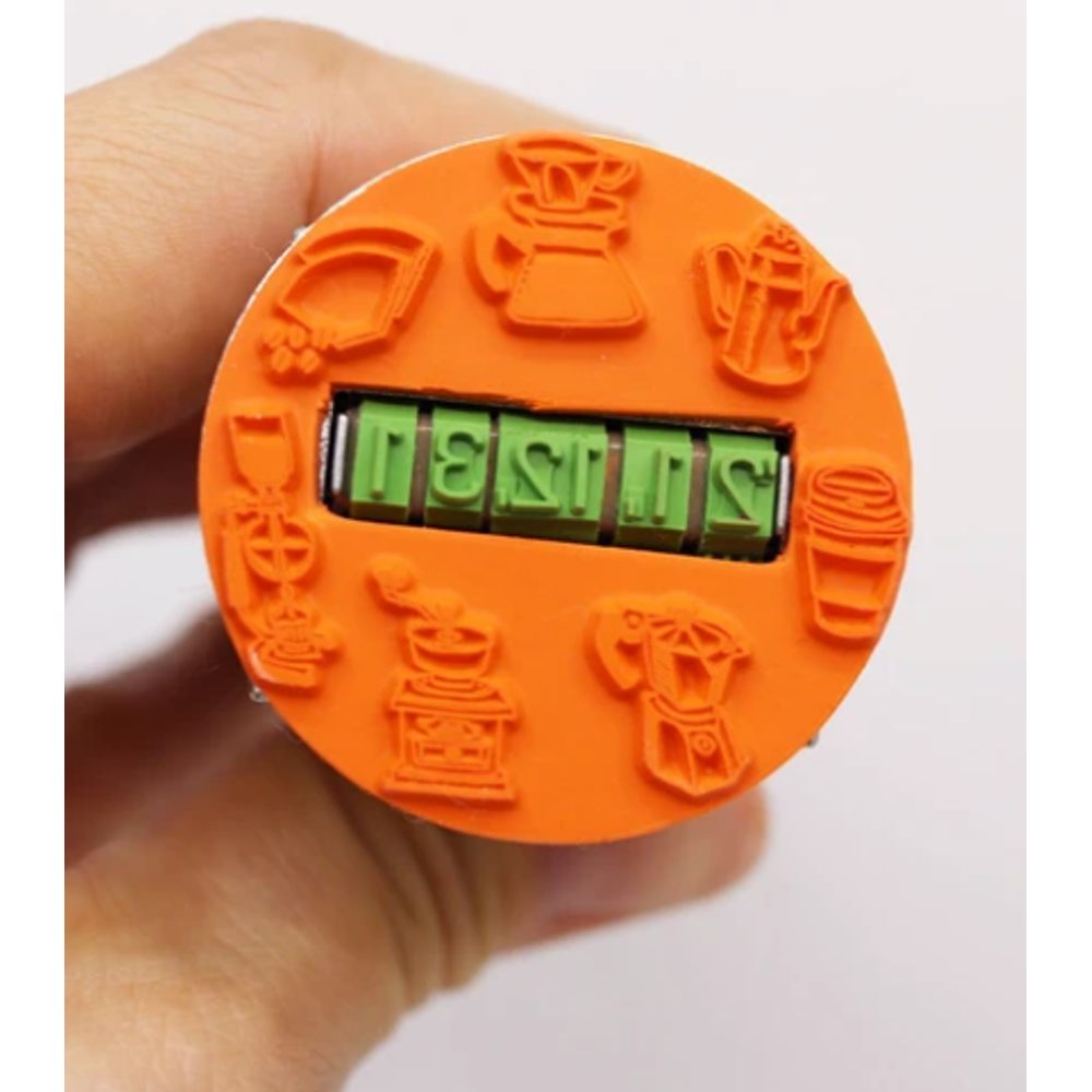 36 Sublo Date Rotary Rubber Stamp - Coffee Goods