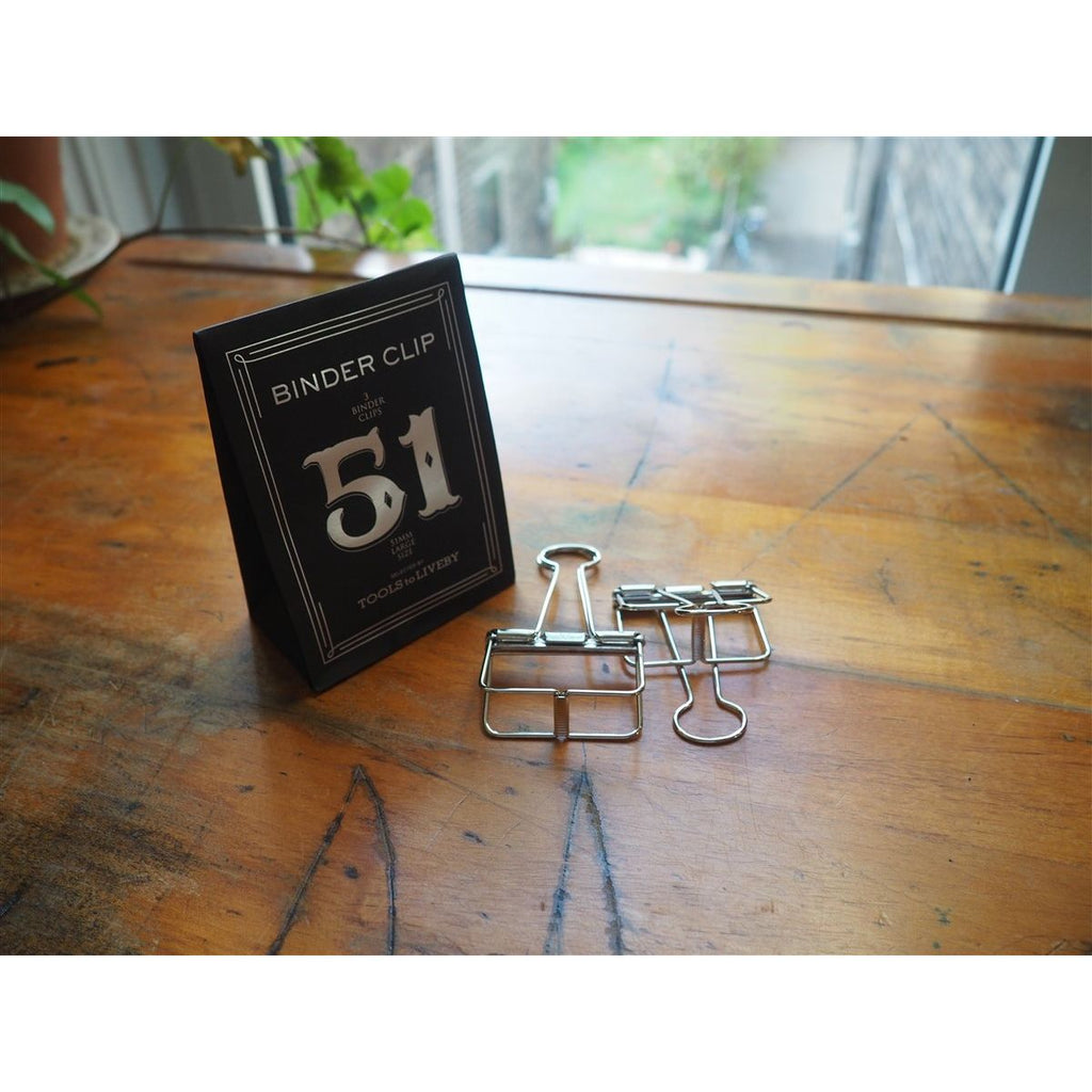 <center>TOOLS to LIVEBY - Binder Clip 51mm - Silver</center>