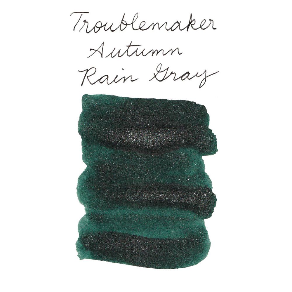 Troublemaker Inks  (60mL) - Fountain Pen Shimmer Inks - Autumn Rain Gray