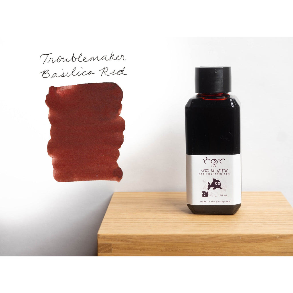 Troublemaker Inks  (60mL) - Fountain Pen Standard Inks - Basilica Red