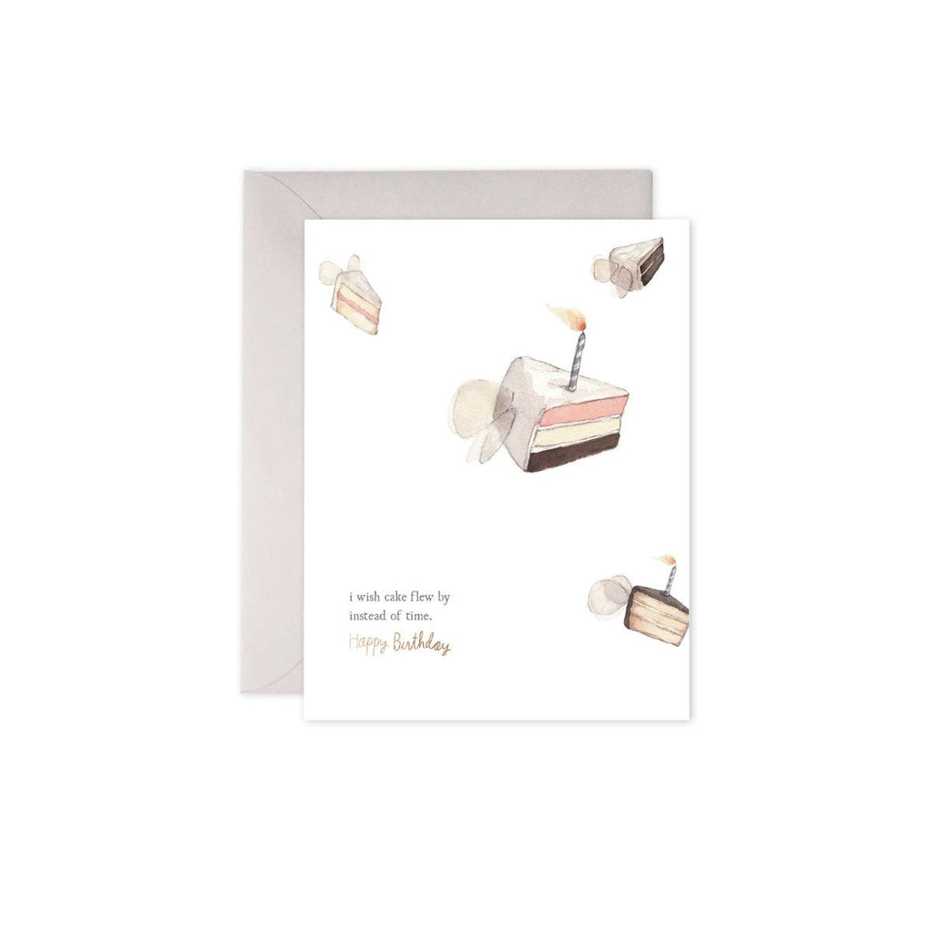 E. Frances Paper - Birthday Card - Flying Cake