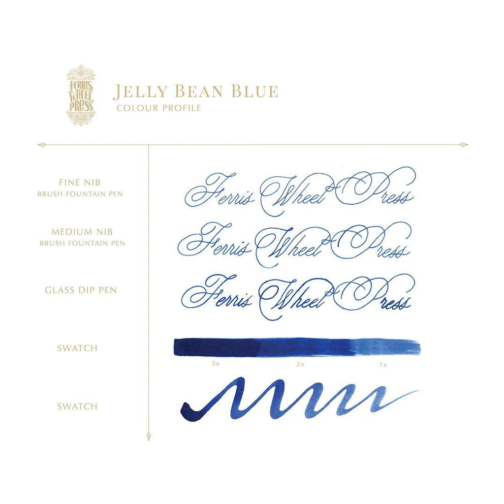 Ferris Wheel Press Fountain Pen Ink - Jelly Bean Blue (38mL)