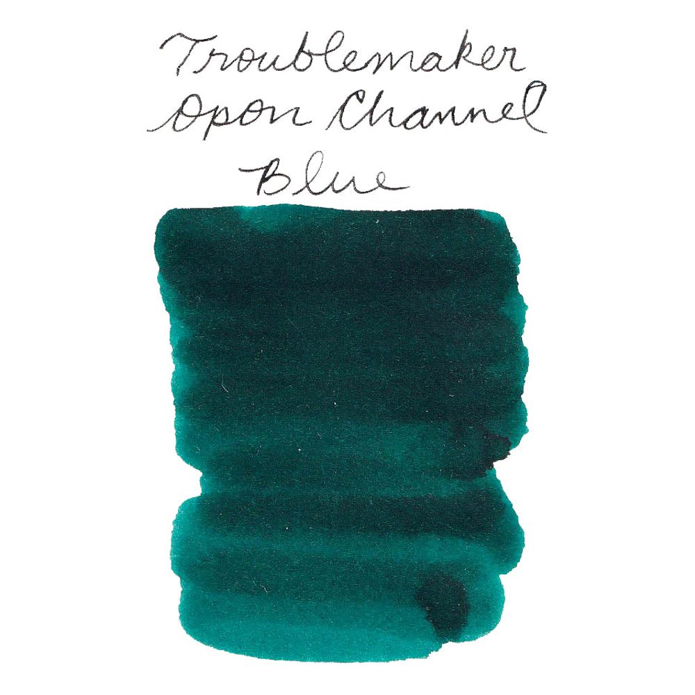 Troublemaker Inks  (60mL) - Fountain Pen Standard Inks - Opon Channel Blue