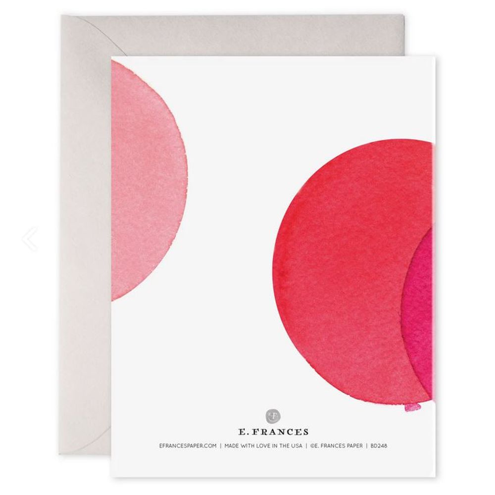 E. Frances Paper - Birthday Card - Pink Balloons