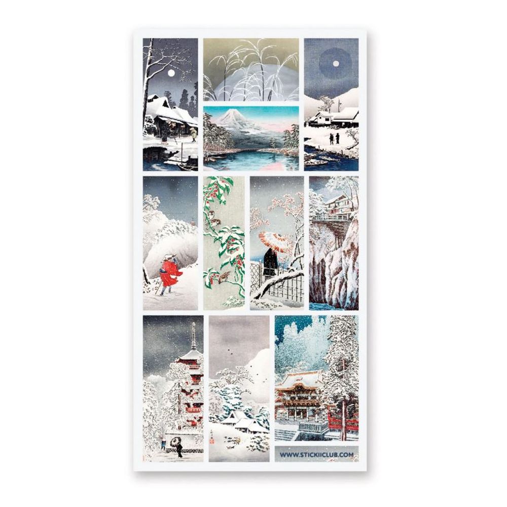 STICKII - Japanese Print Winter Scene - 1 Sheet