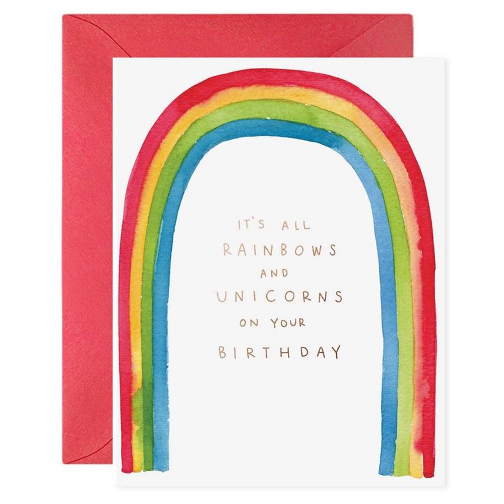 E. Frances Paper - Birthday Card - Rainbows & Unicorns