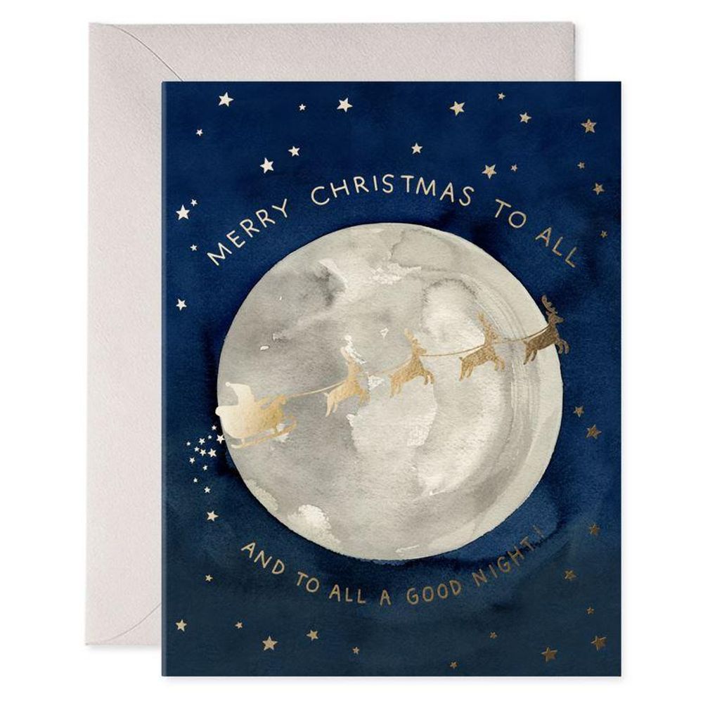 E. Frances Paper - 6 Boxed Card Set - Santa Moon