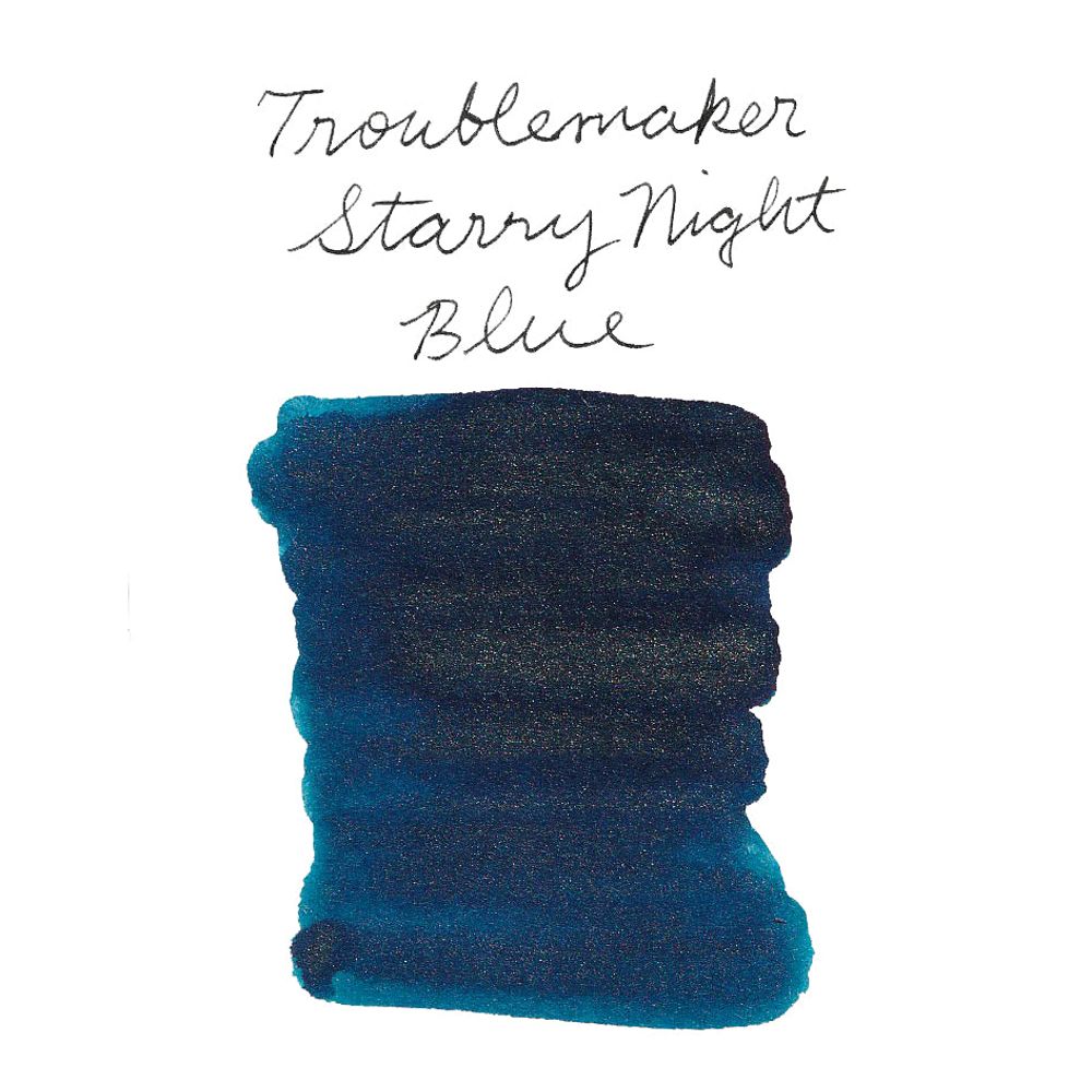Troublemaker Inks  (60mL) - Fountain Pen Shimmer Inks - Starry Night Blue